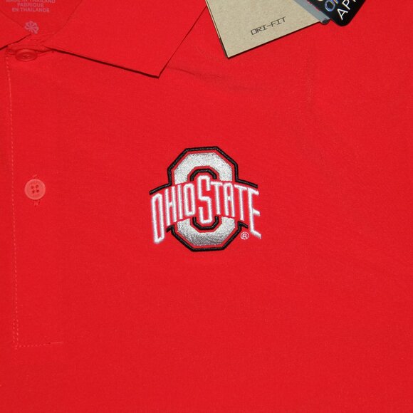 Nike Ohio State Buckeyes Football Dri-Fit On Field Polo Mens M L Red - Picture 3 of 5